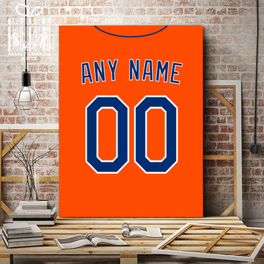 New York Jersey Custom Canvas Print Wall Art for Boy Girl Men Women Baseball Personalized Canvas Art